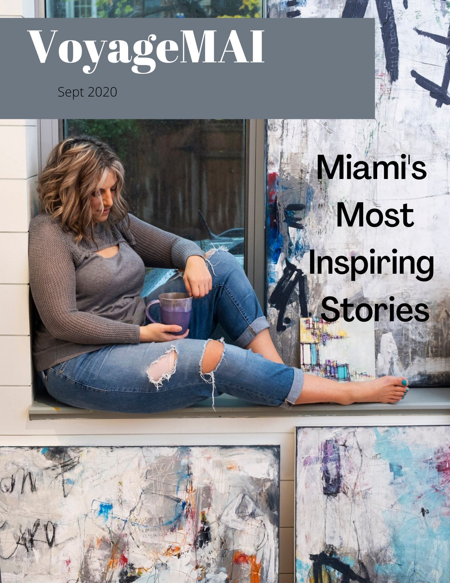 Abstract artist miami acrylic paintings for sale Lori Mirabelli