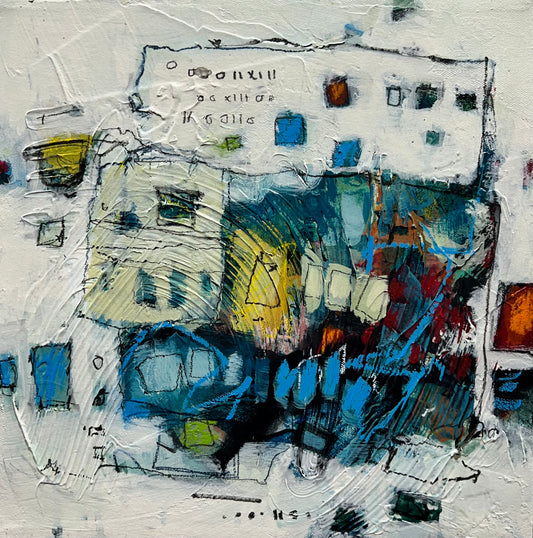 colorful abstract paintings for sale 12x12 lori mirabelli toronto ottawa new york
