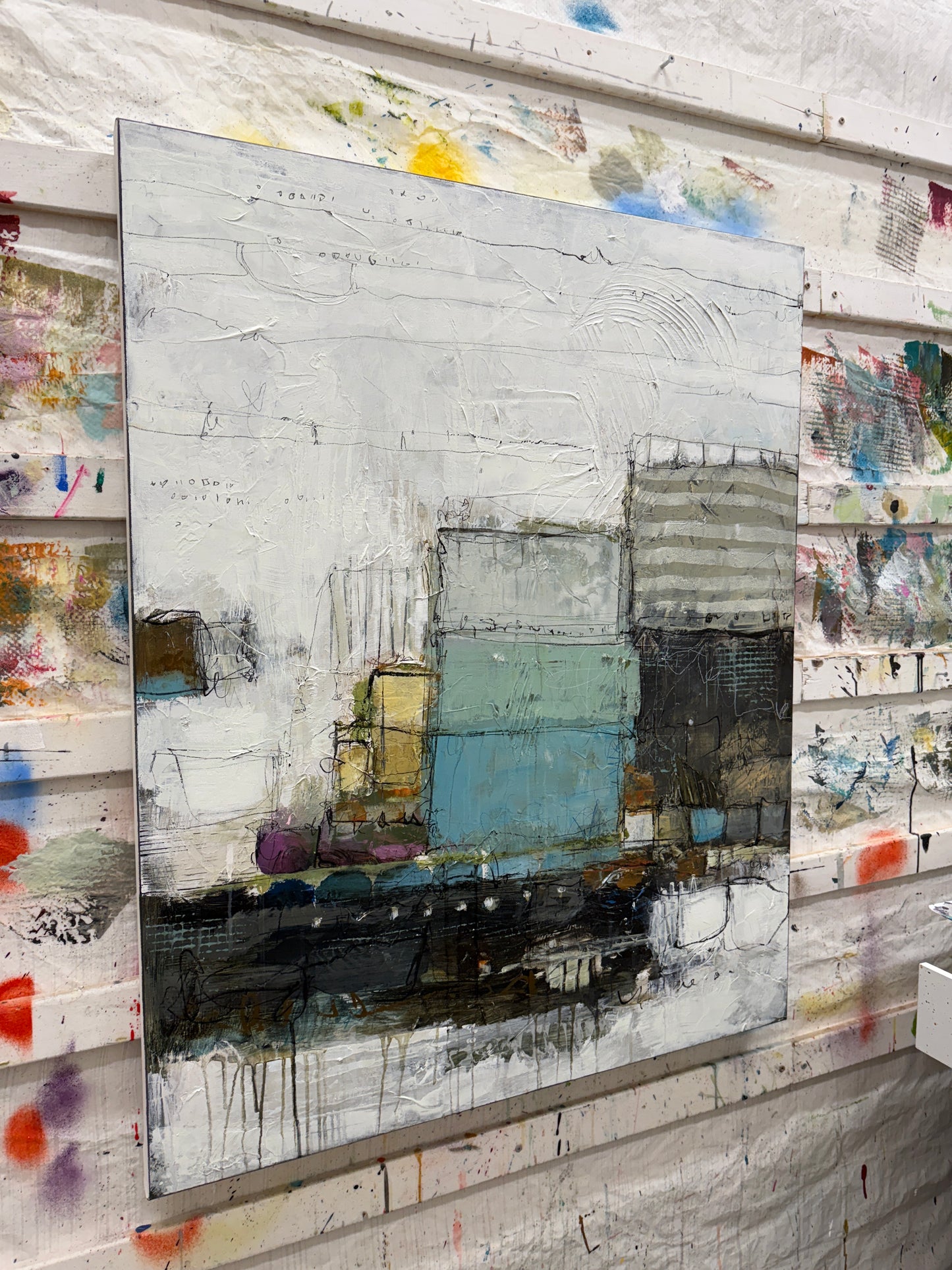 Abstract art piece with a focus on texture and color variation.