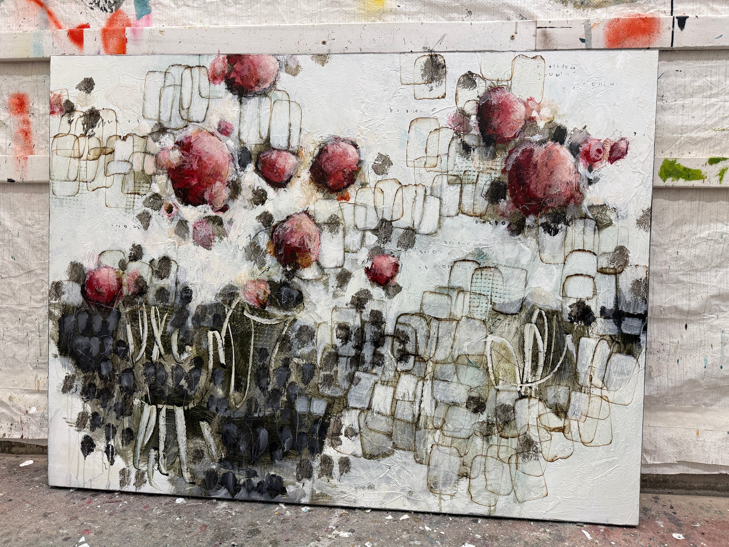 abstract paintings buy local artist Lori Mirabelli Benz gallery canvas toronto interior design art