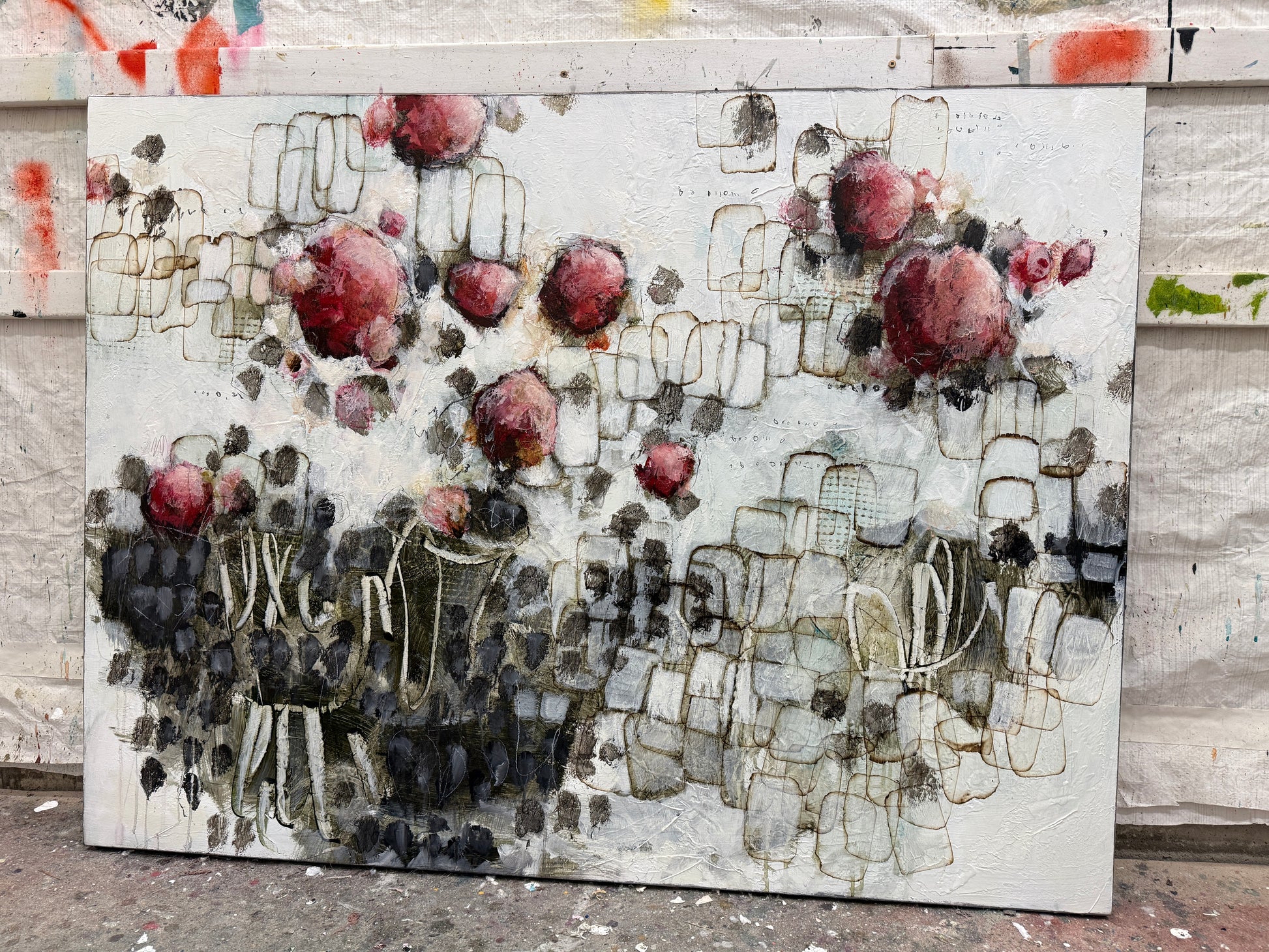 abstract paintings buy local artist Lori Mirabelli Benz gallery canvas toronto interior design art