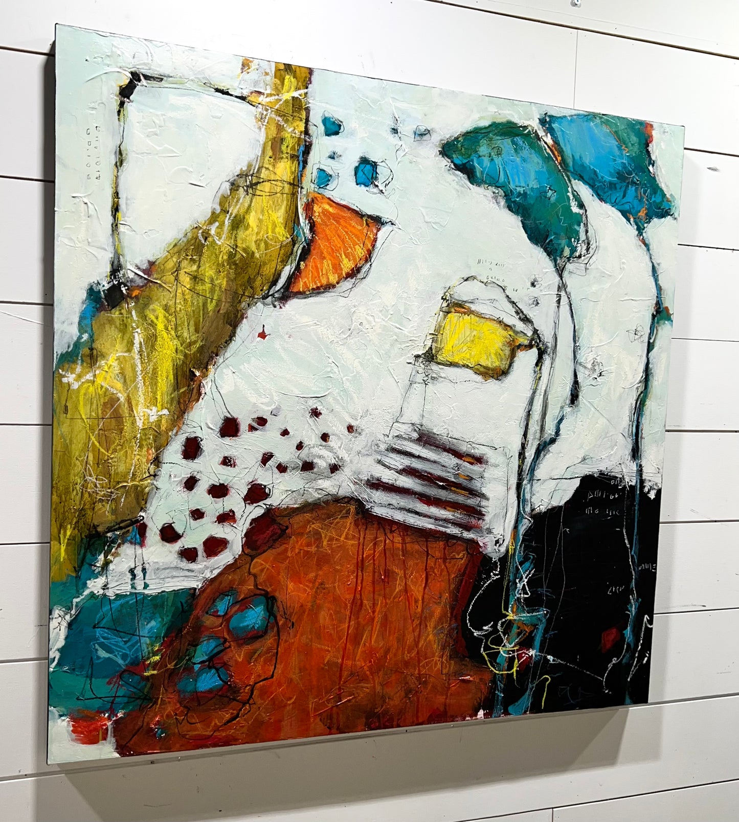 Florida abstract art lori mirabelli 36x36