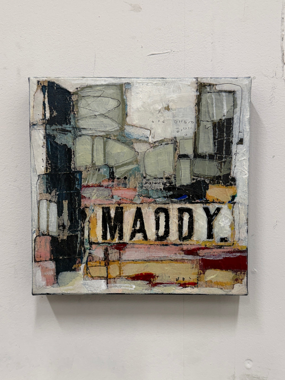 RESERVED for ANN | Mixed Media | 8x8 | Rusty & Maddy
