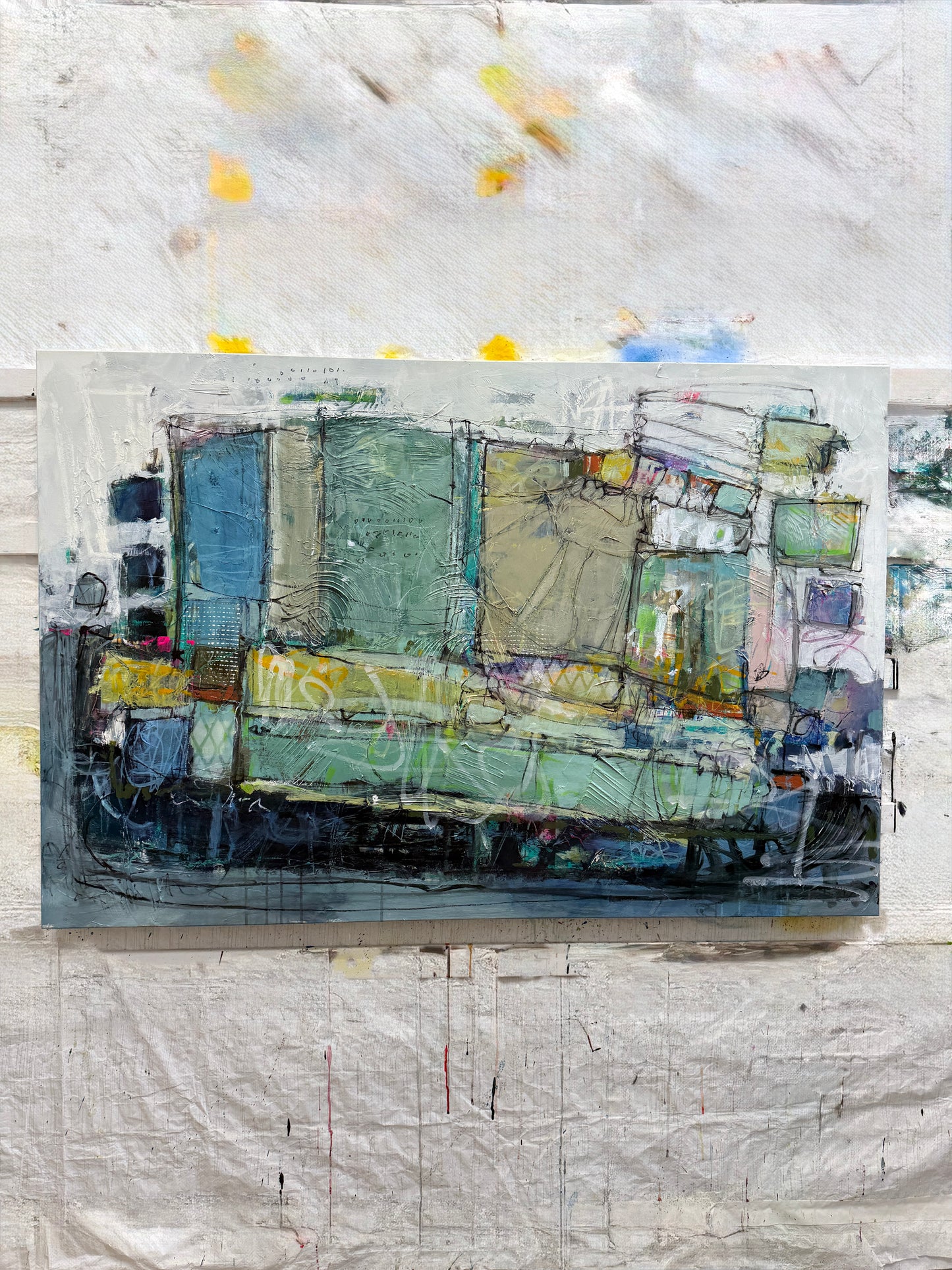 ABstract art paintings for interior design buy now artist lori Mirabelli