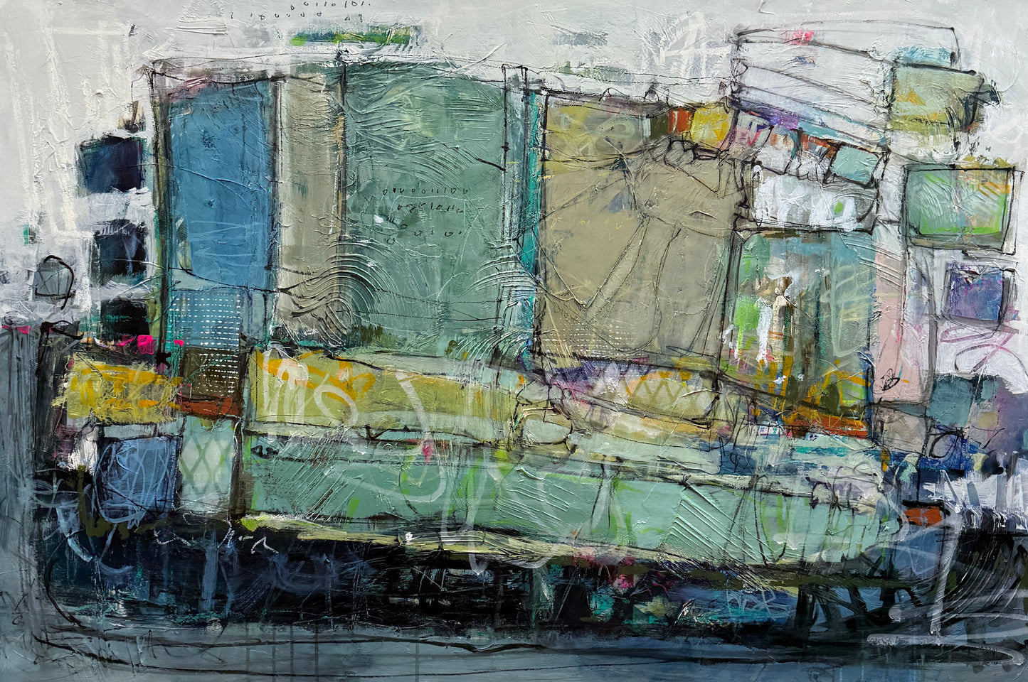 ABstract art paintings for interior design buy now artist lori Mirabelli