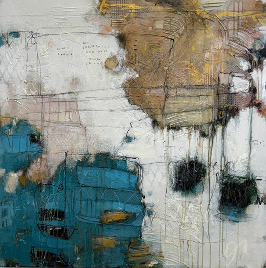 abstract painting for sale Neutral artist Lori Mirabelli