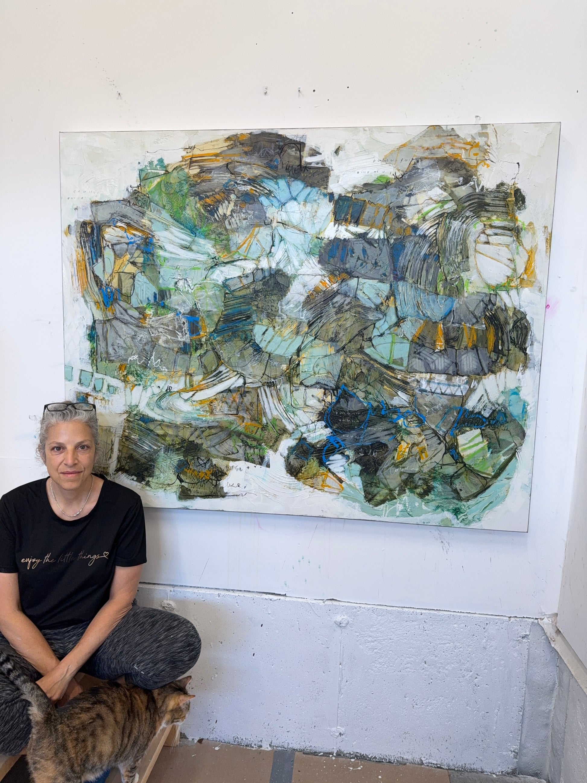 abstract painting 48x60 for sale lori mirabelli