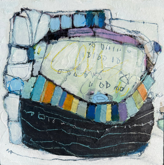 abstract paintings for sale 8x8 LORI MIRABELLI