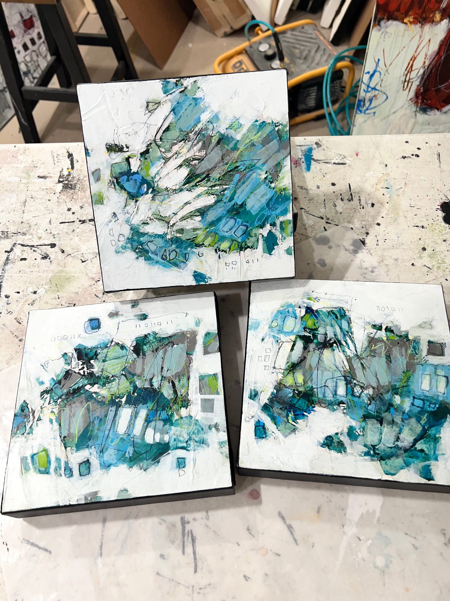 blue abstract art for sale lori mirabelli ottawa new york toronto