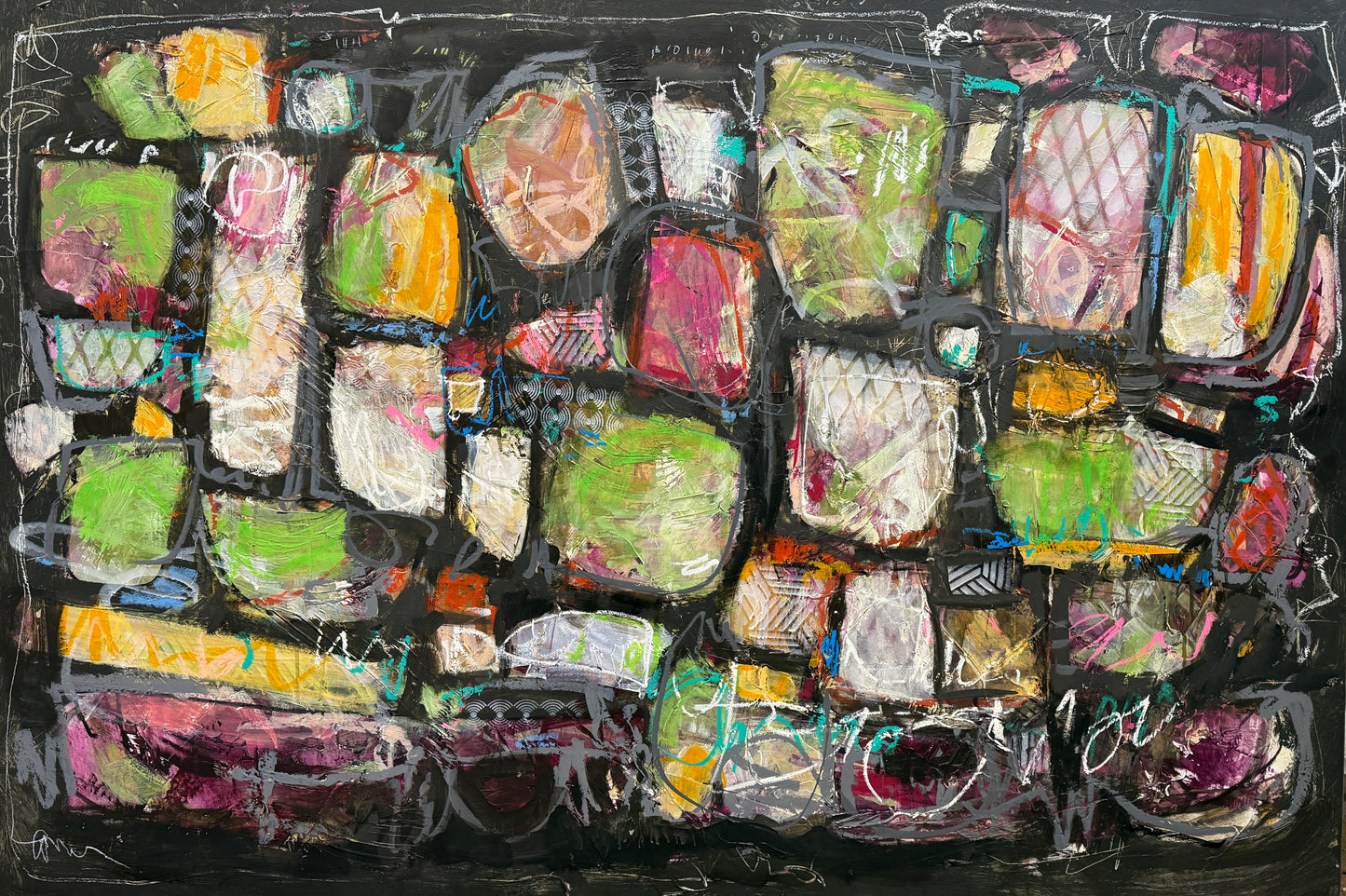 Large 40x60 inch acrylic on canvas paintings for sale lori mirabelli Toronto Chicago