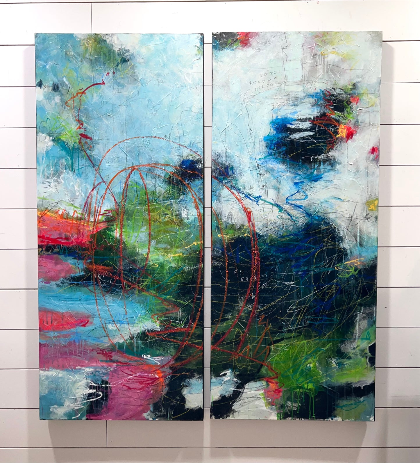 Abstract Painting |56x48| Lilly Pond