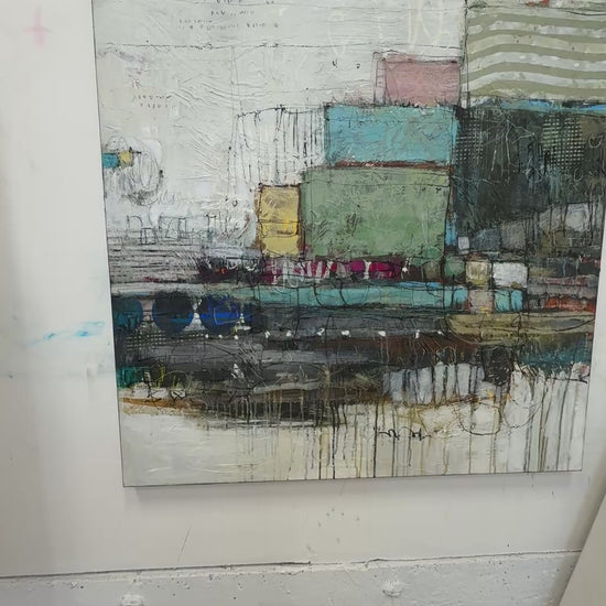 abstract geometric toronto art for sale 40x40 lori mirabelli