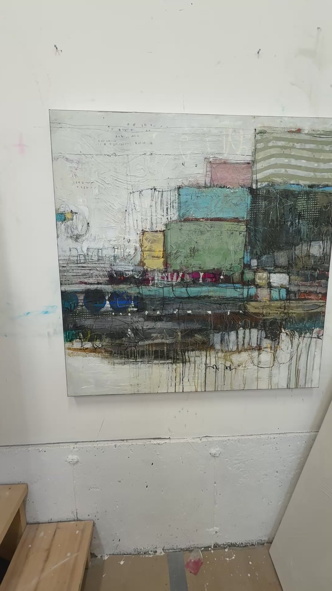 abstract geometric toronto art for sale 40x40 lori mirabelli