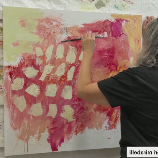 painting live abstract art mentoring lori mirabelli