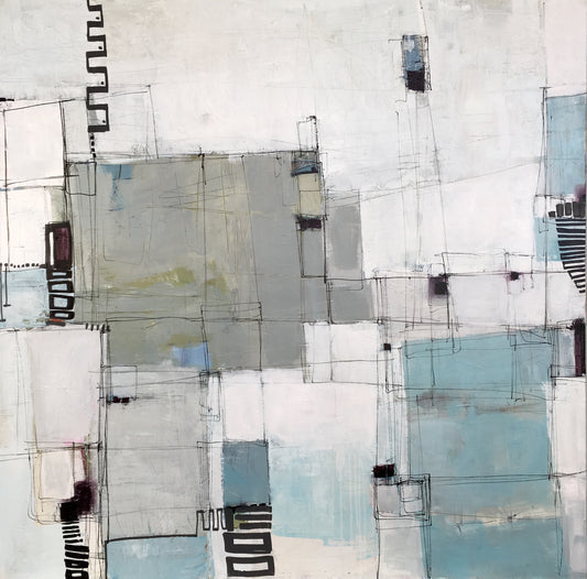 Large Blue Abstract Painting | 48x48