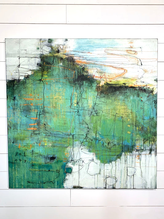 abstract art for sale green